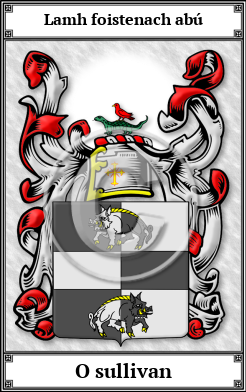 O sullivan Family Crest Download (JPG)  Book Plated - 150 DPI